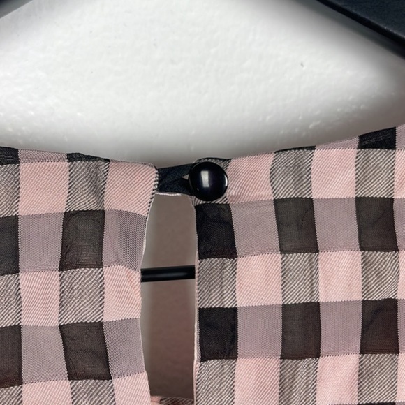 NWT Cosmo Dress the Population Gingham Cropped Blouse - Picture 5 of 7